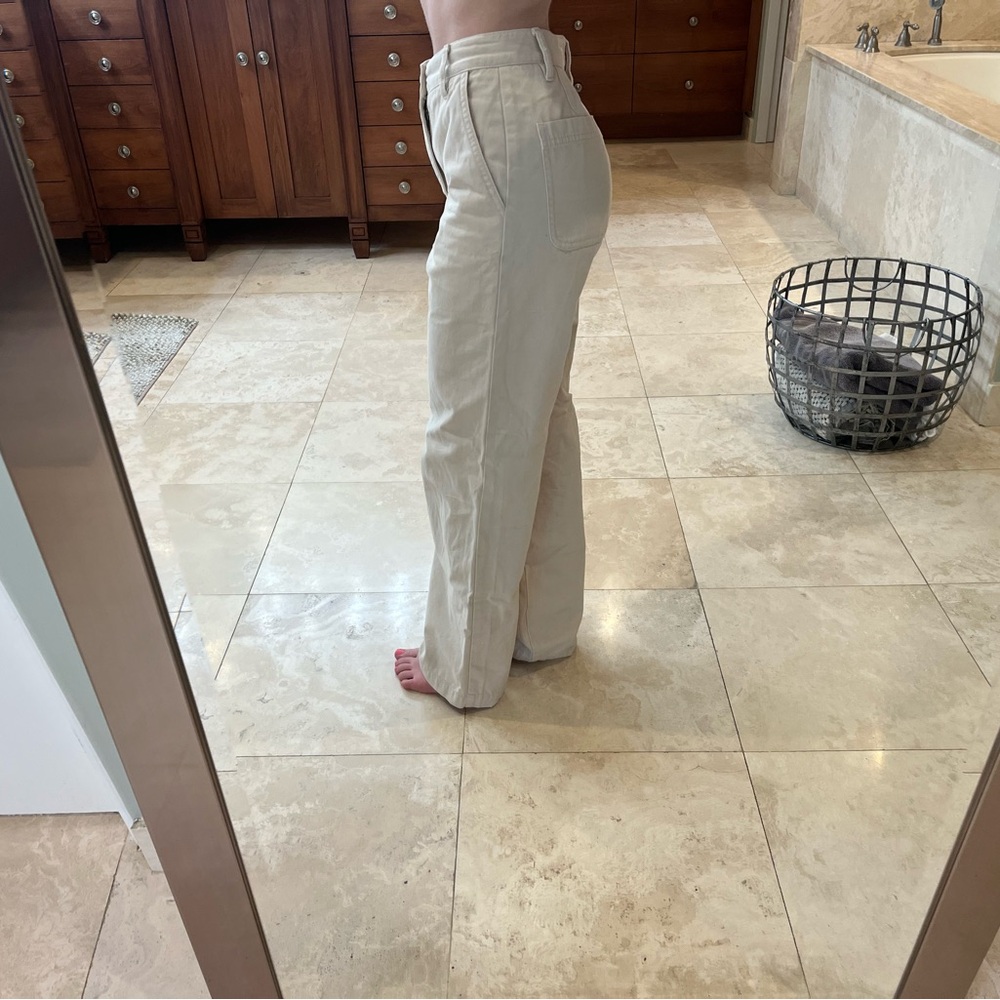 Aritzia Sunday Best Cream Trousers